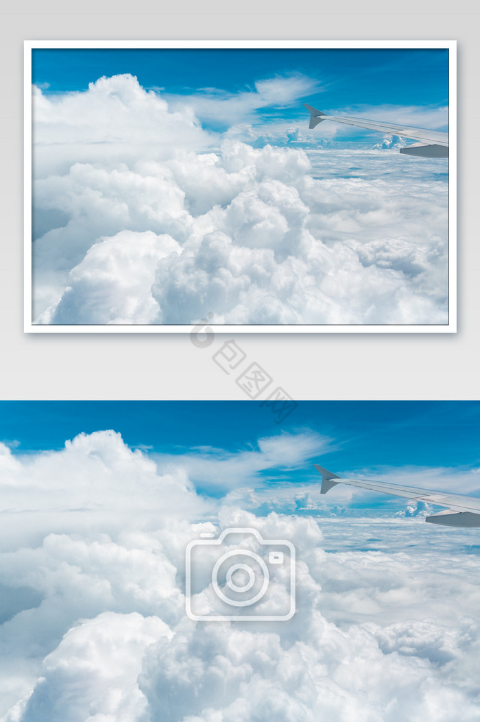 飞机窗外云朵云层图片