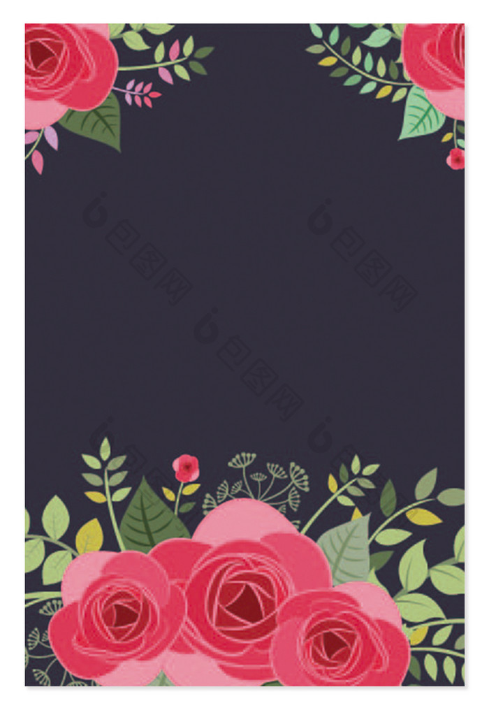 粉色花朵玫瑰花花卉海报背景