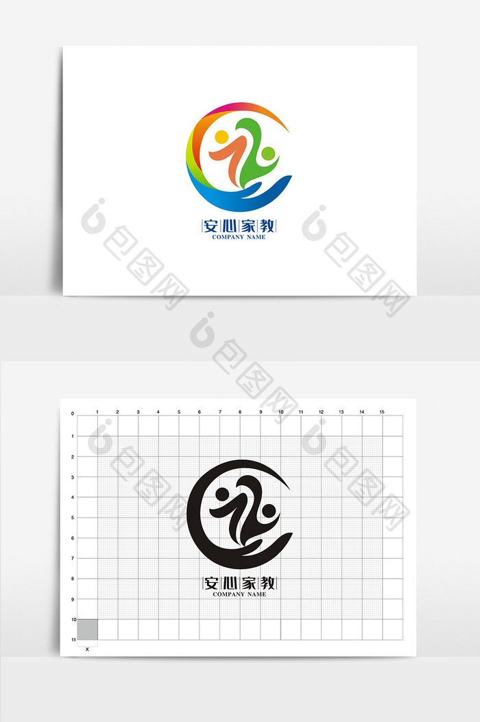 个性家教VI标志logo设计