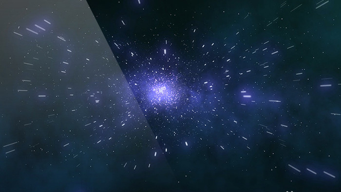 星空粒子穿梭光效动画标题素材背景视频