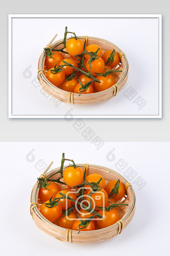 黄色小番茄西红柿水果新鲜美食摄影图片