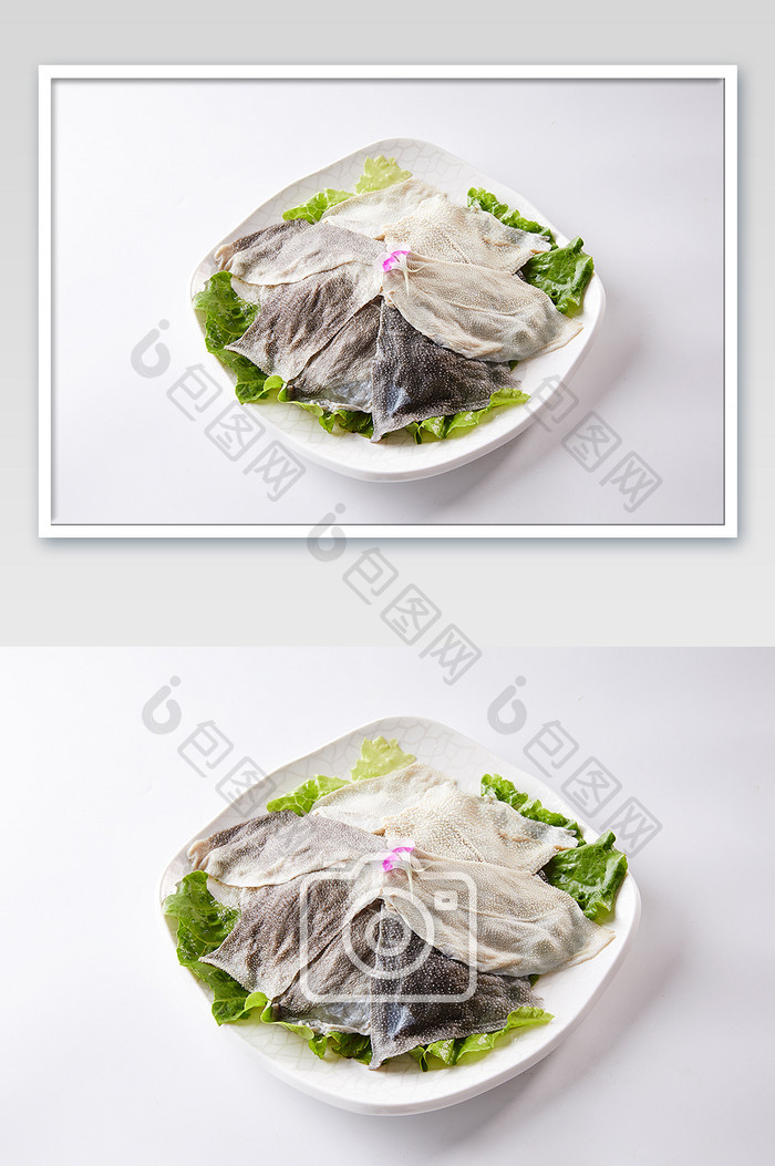 火锅中式餐饮食材新鲜毛肚片海报摄影图
