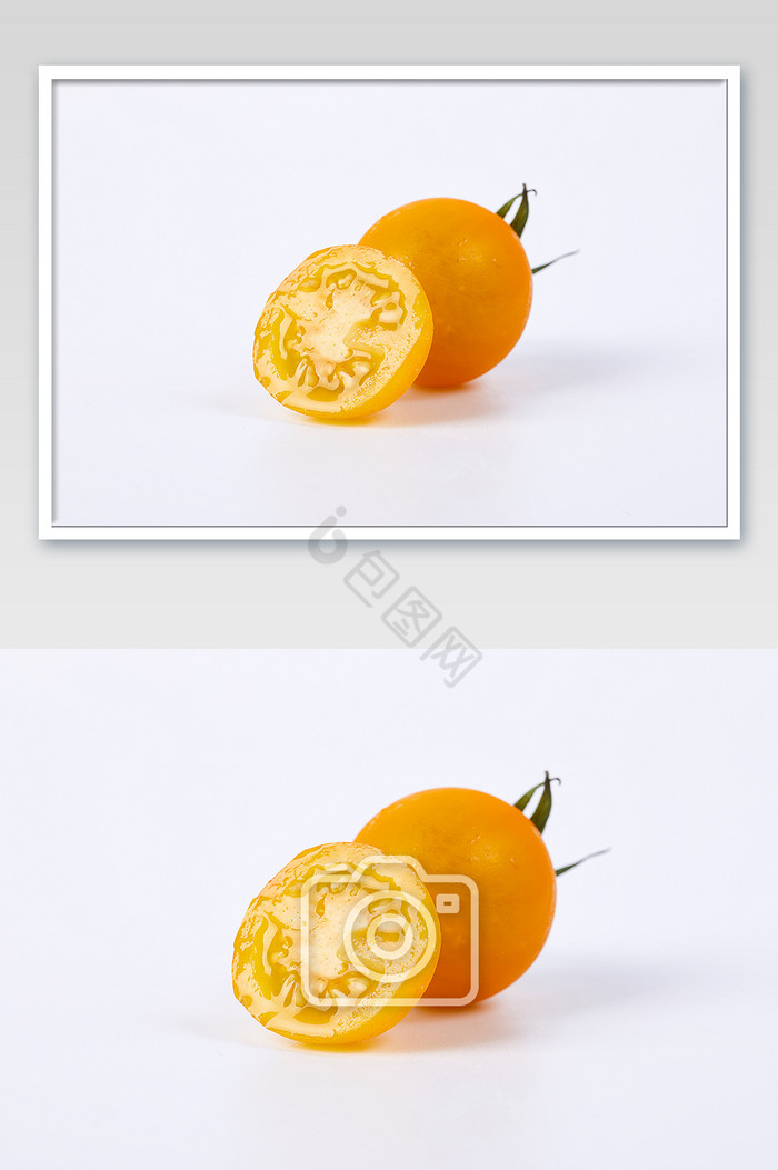 黄色小番茄水果白底新鲜美食摄影图片