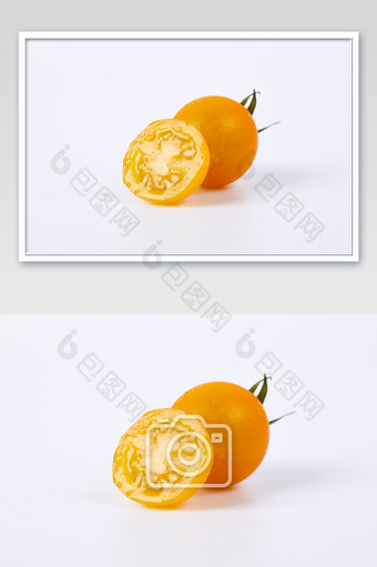 黄色小番茄水果白底新鲜美食摄影图片