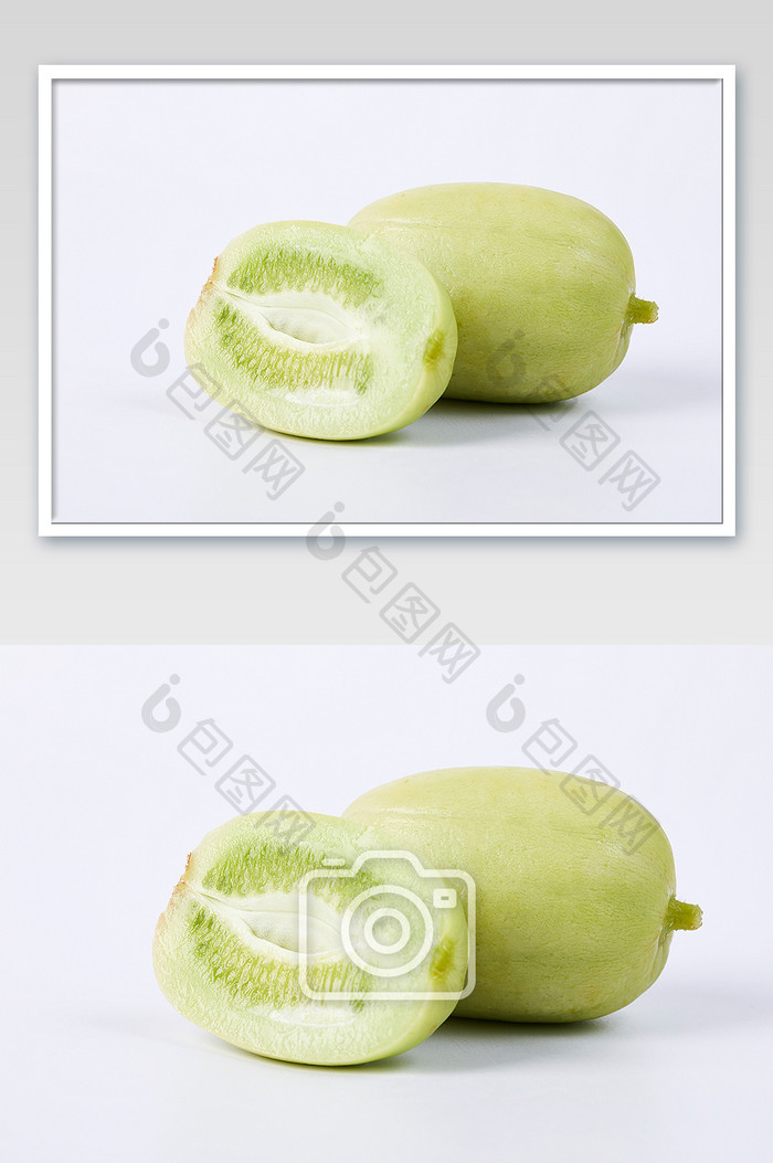 绿色水果黄瓜瓜果新鲜白底美食摄影图片