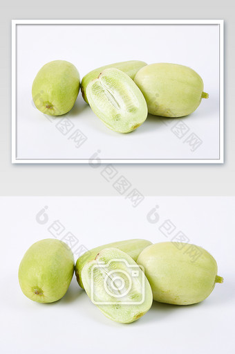 绿色水果黄瓜瓜果白底新鲜美食摄影图片