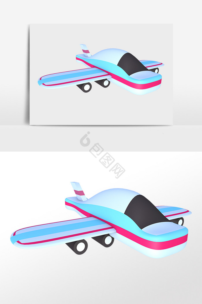 交通工具客机飞机插画图片