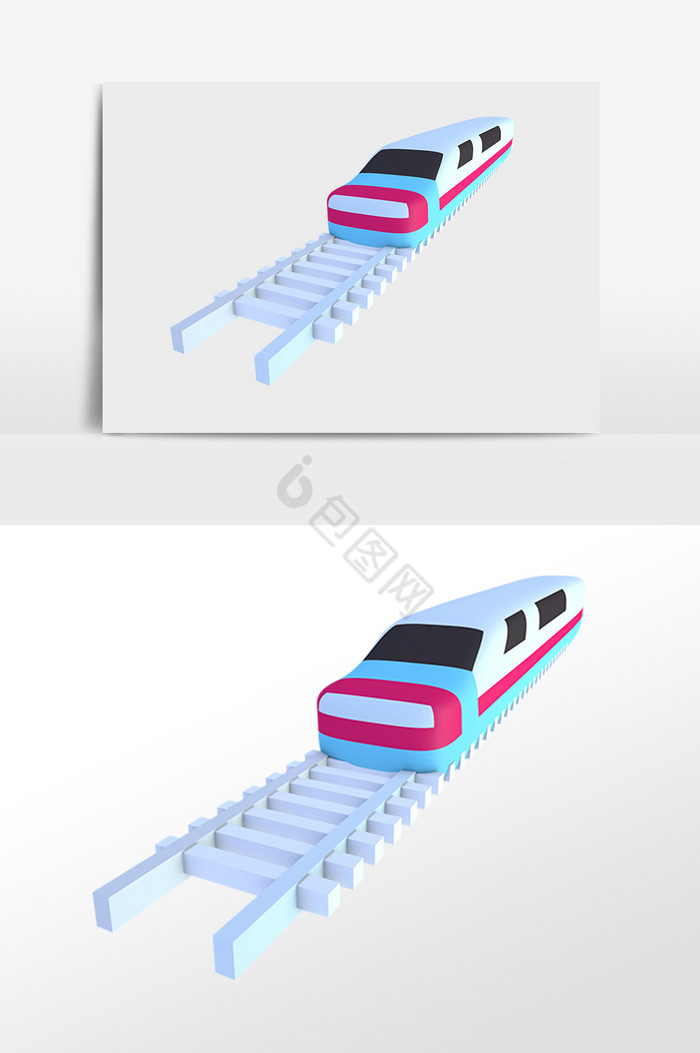 交通工具列车插画图片