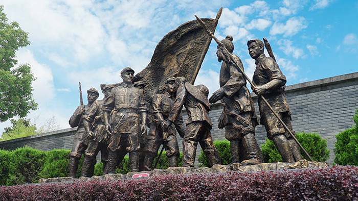 浙西南革命根据地纪念馆雕塑延时视频