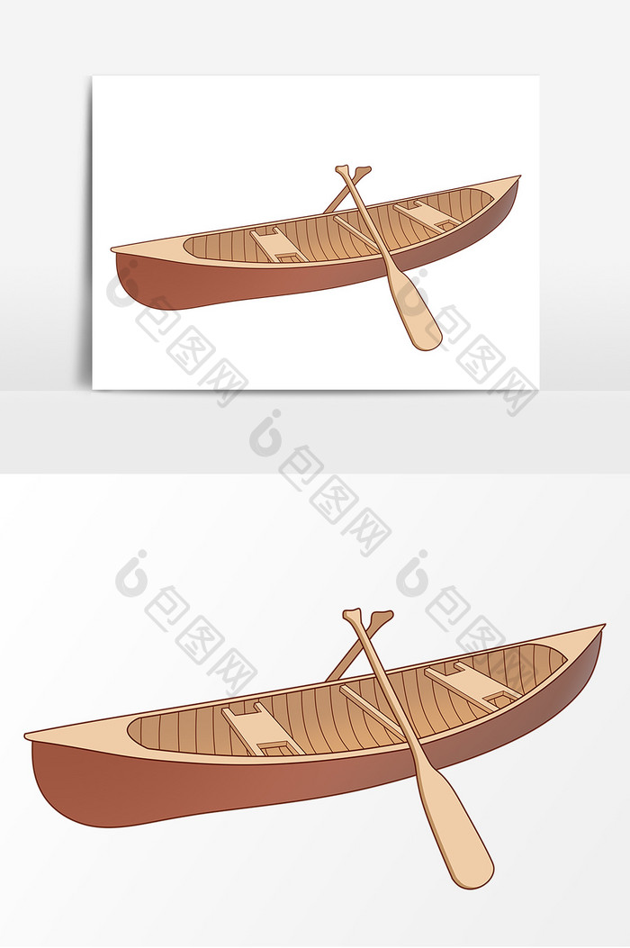 木船卡通形象元素