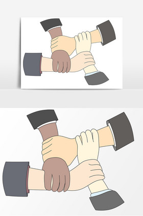 海报河北加油图片合作握手手势图片三人互相握手加油团结的综合排序