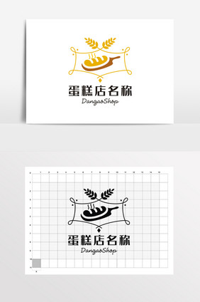 面包店全麦面包蛋糕LOGO标志VI