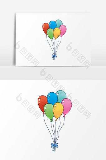 手账卡通气球创意元素图片