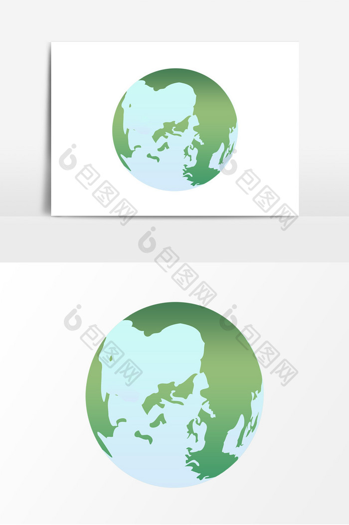 绿色地球星球装饰元素