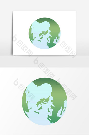 绿色地球星球装饰元素图片