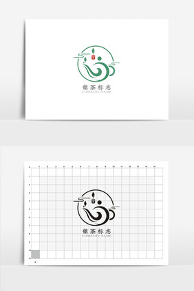 个性铭茶VI标志logo设计