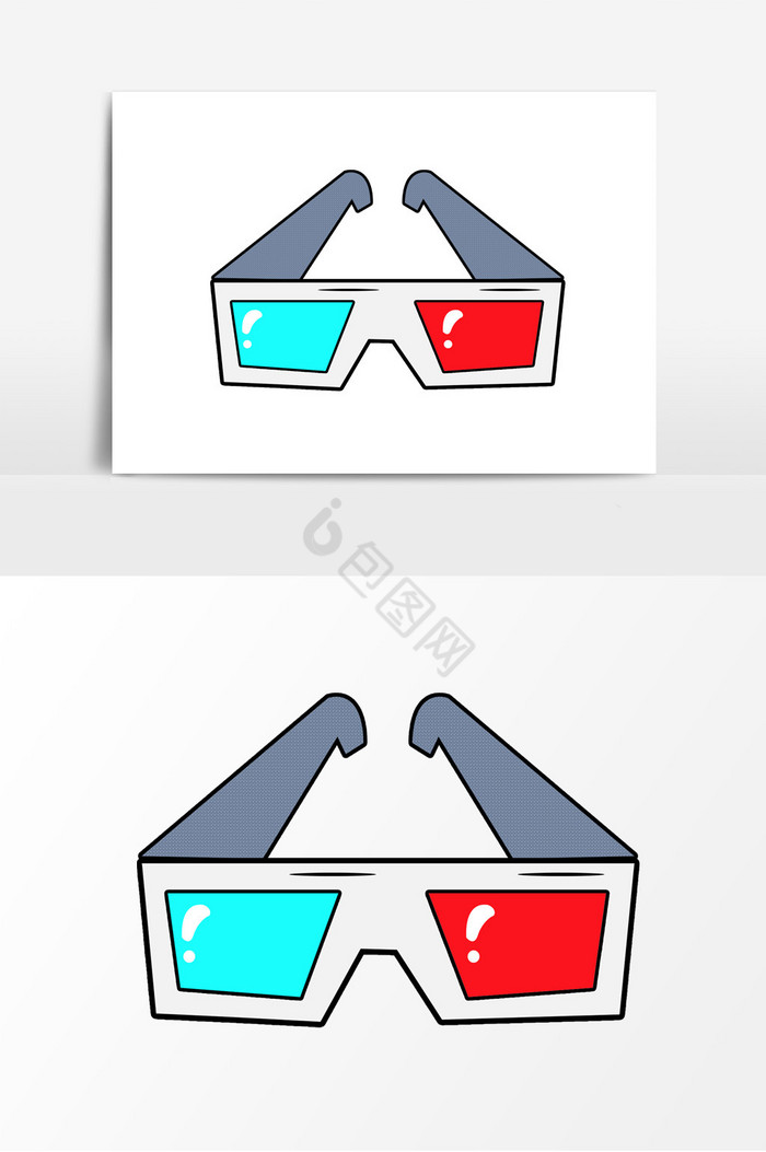 3D电影眼镜装饰图片