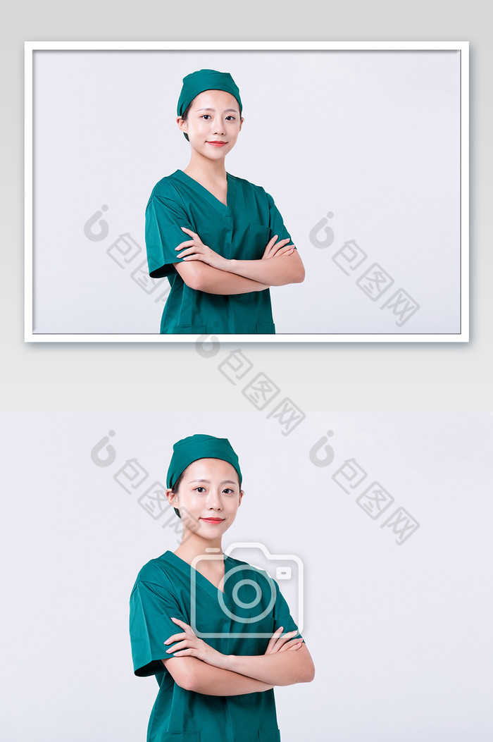 穿手术服的职业女医生形象图片图片