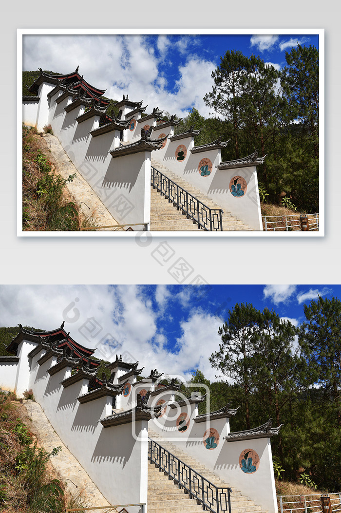 彝族传统特色建筑摄影图片
