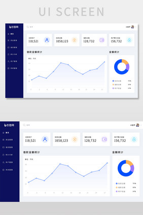 简约金融后台管理界面