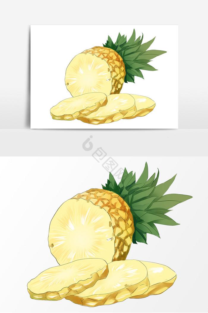 夏季水果菠萝手帐图片
