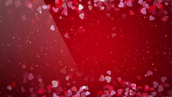红色背景白色桃心爱情背景视频素材