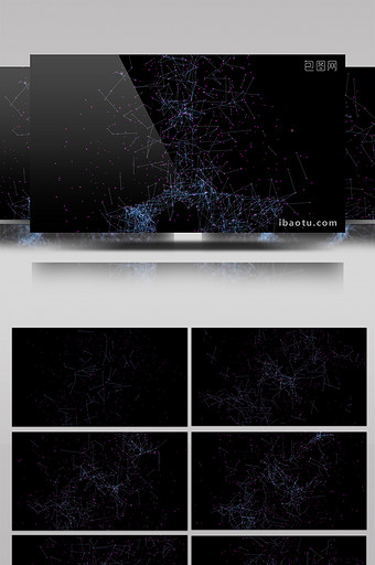 炫酷震撼科技互联网粒子线条动态背景led图片