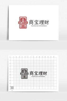 时尚简约大气简约金融理财logoVI模板