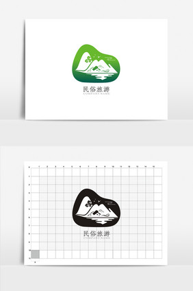 中国风民俗旅游VI标志logo设计