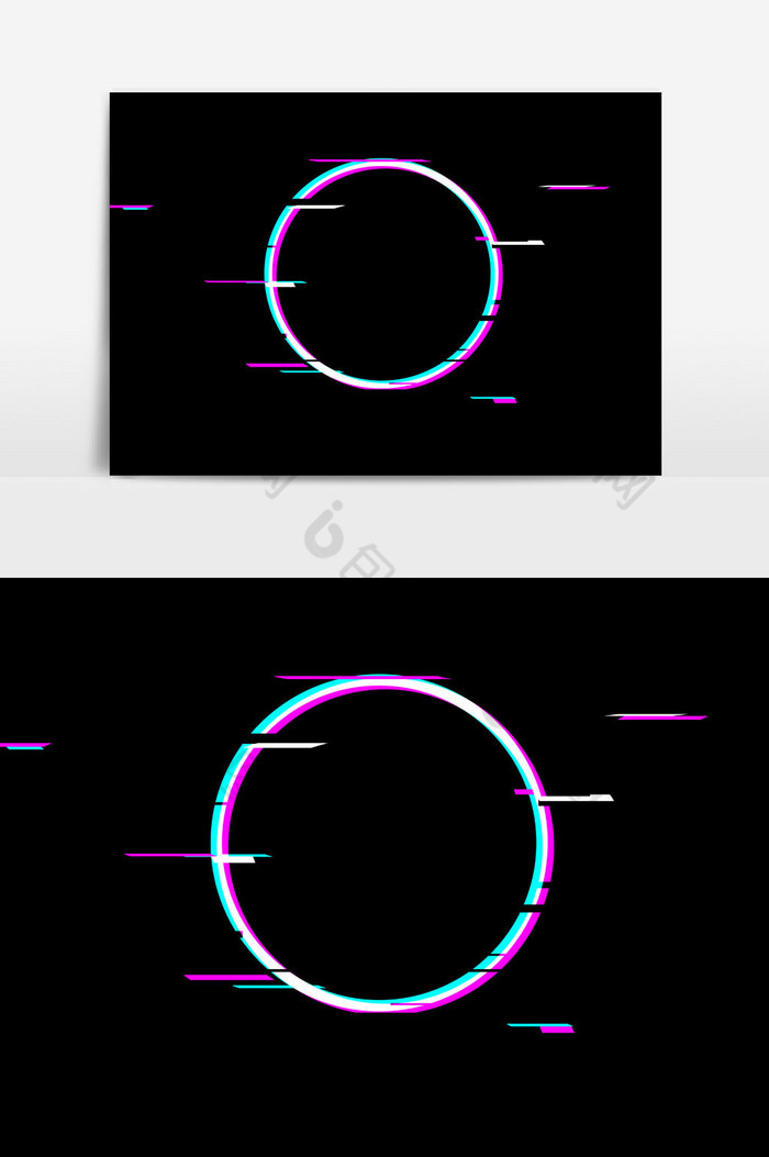 故障风圆形边框图片图片