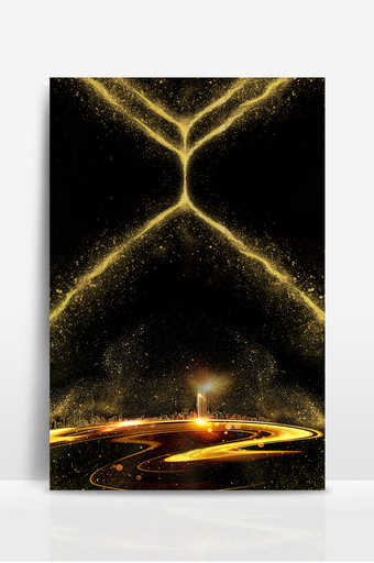 金色光线商务科技海报背景图片