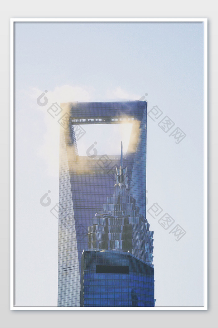 上海环球金融中心祥云摄影图