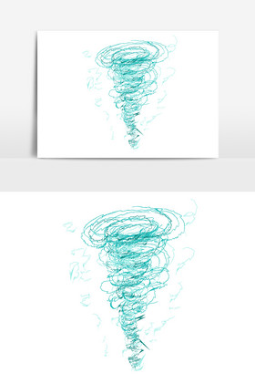 自然灾害龙卷风旋风灾难插画