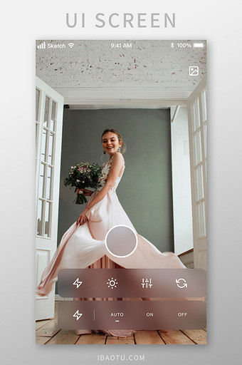 时尚商业照片美拍精修调整UI移动界面图片