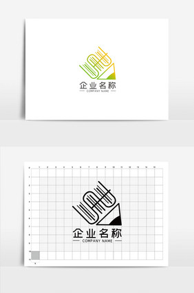 简约明亮书字教育行业LOGOVI模板