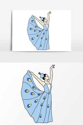 跳孔雀舞的人物形象