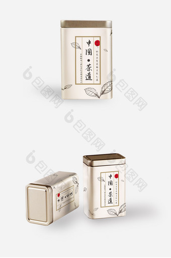 简约中国风茶道中国茶茶叶罐包装礼盒设计图片