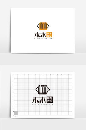 钢琴教室VI设计琴行logo标志