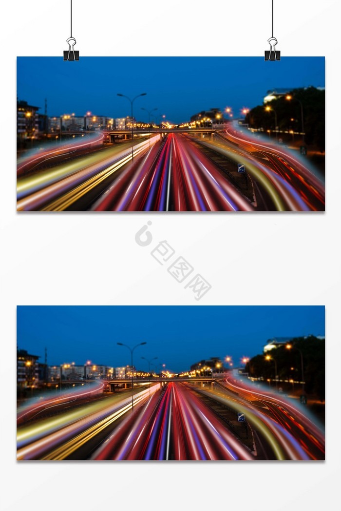 高速延时速度感光线城市夜景图片