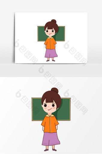 手绘老师教室元素图片