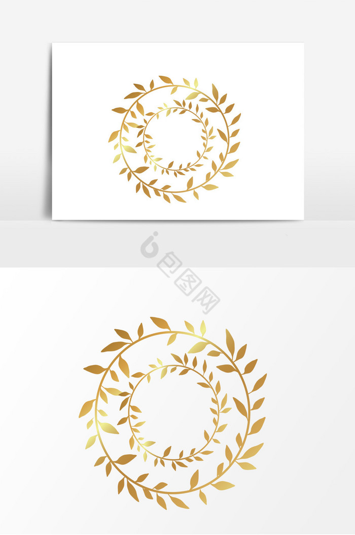 金箔装饰植物图片