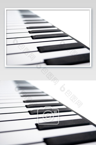 电子琴黑白键细节特写图图片
