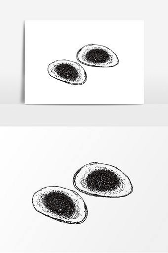 鹿角片鹿茸手绘中药线稿元素