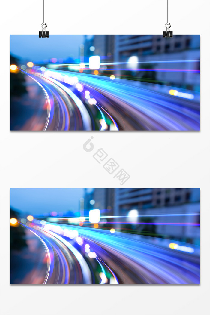 延时高速速度感光效光线城市公路图片