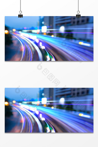 延时高速速度感光效光线城市公路背景图片