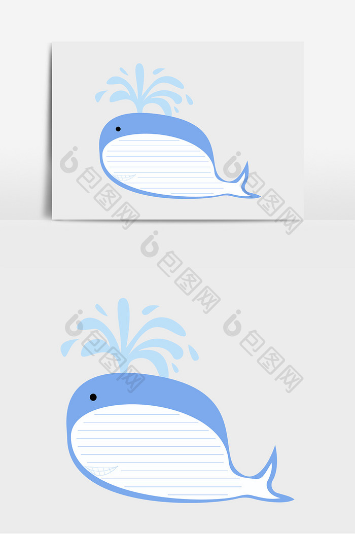 手账 鲸鱼边框 海洋系列 手账装饰