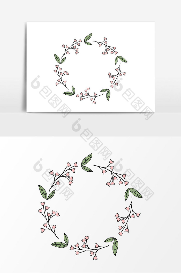 叶子小花边框图片图片