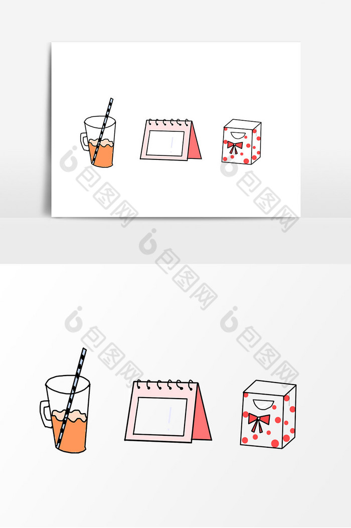 手账风饮料小图片图片