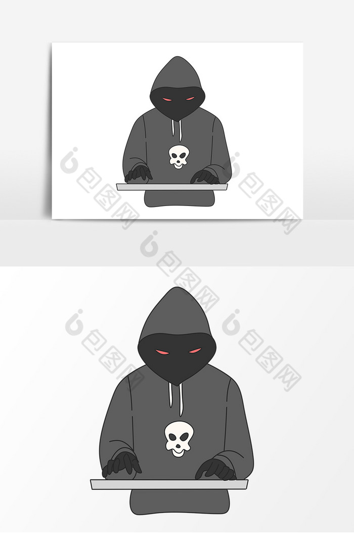 网络安全勒索病毒黑客形象图片图片