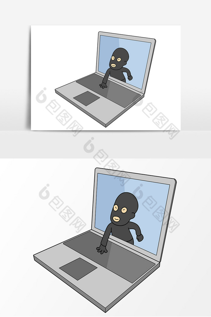 正在盗窃的黑客形象图片图片
